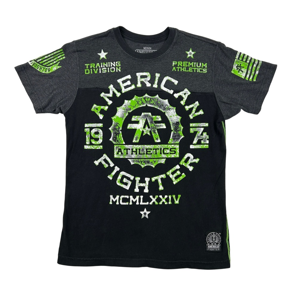 American Fighter Shirt Mens Medium Training Division Athletics Buckle‎ 8 Graphic